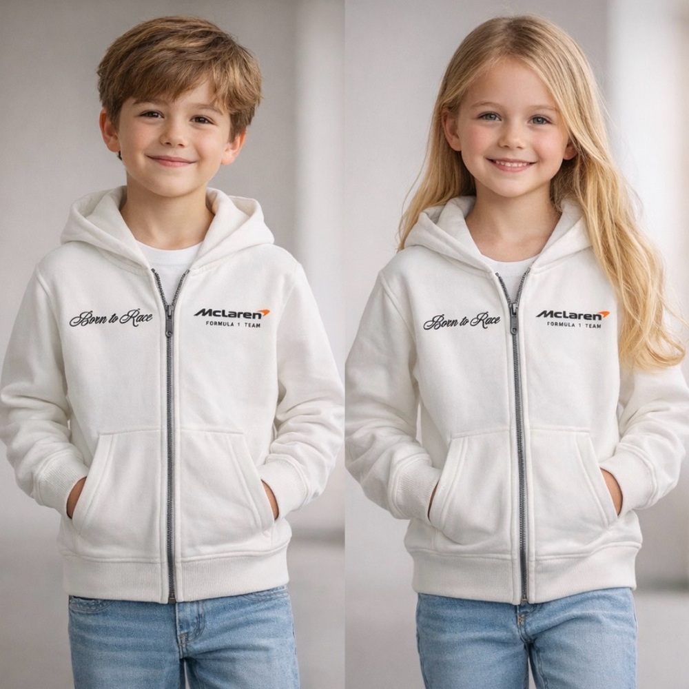 Abercrombie Kids White Racing Hoodie‎ - Picture 2 of 5